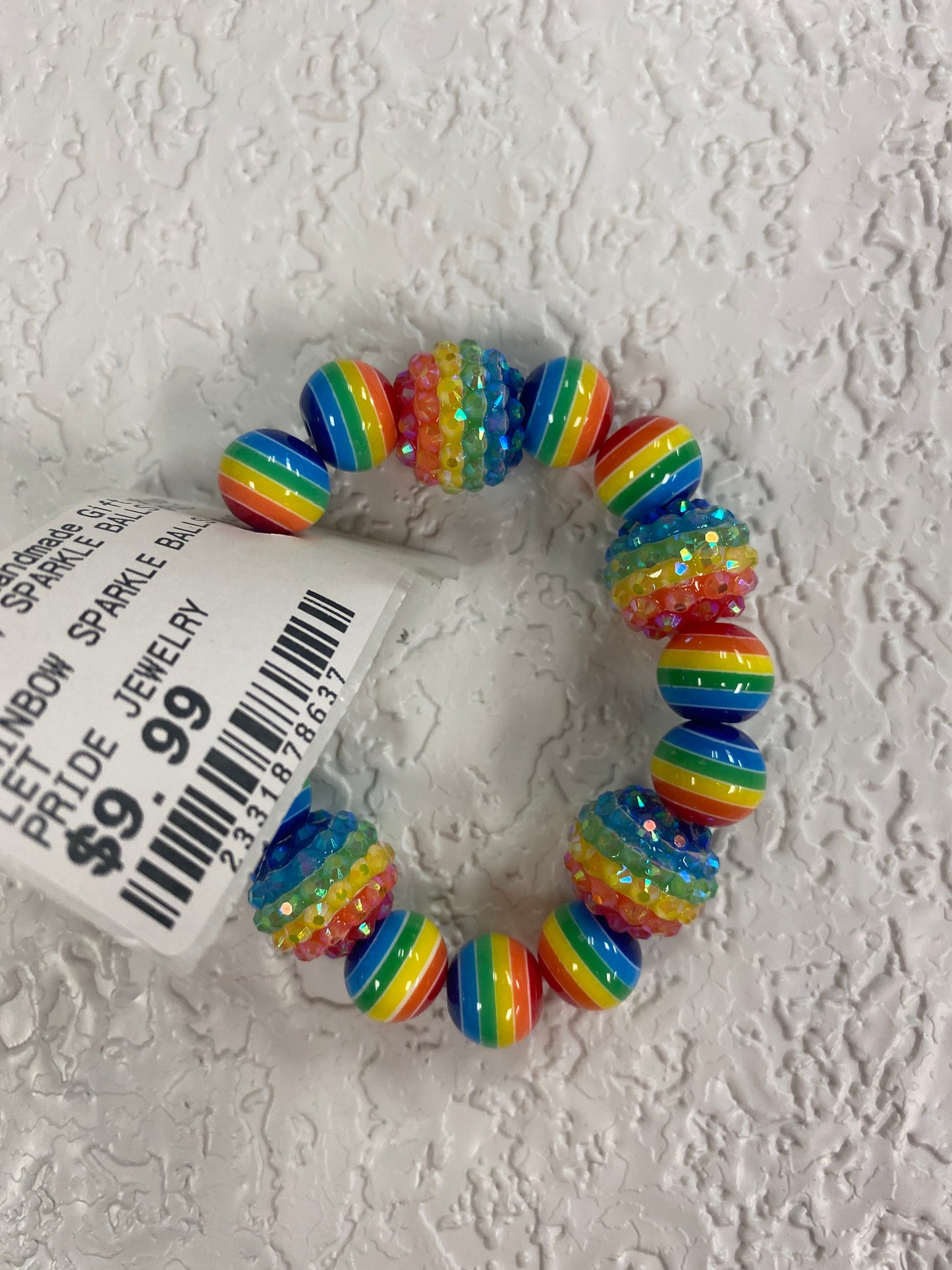 RAINBOW SPARKLE BALLS BRACLET