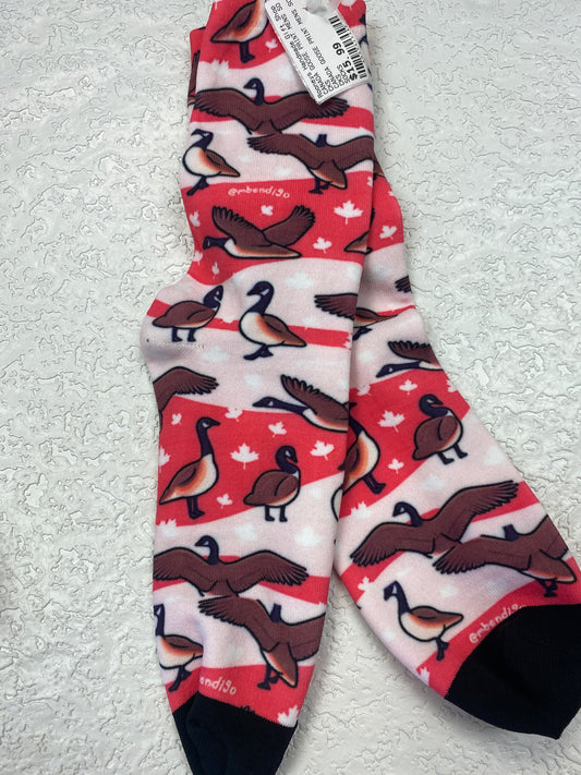 CANADA GOOSE PRINT MENS SOCKS