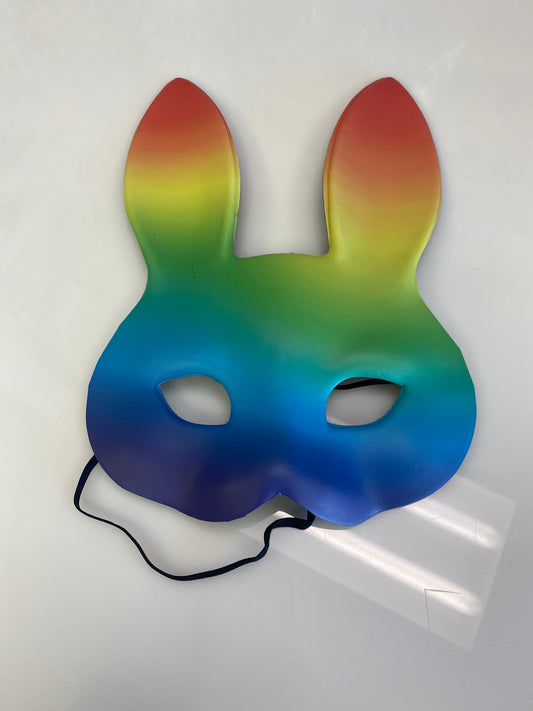RAINBOW GRADIENT BUNNY MASK