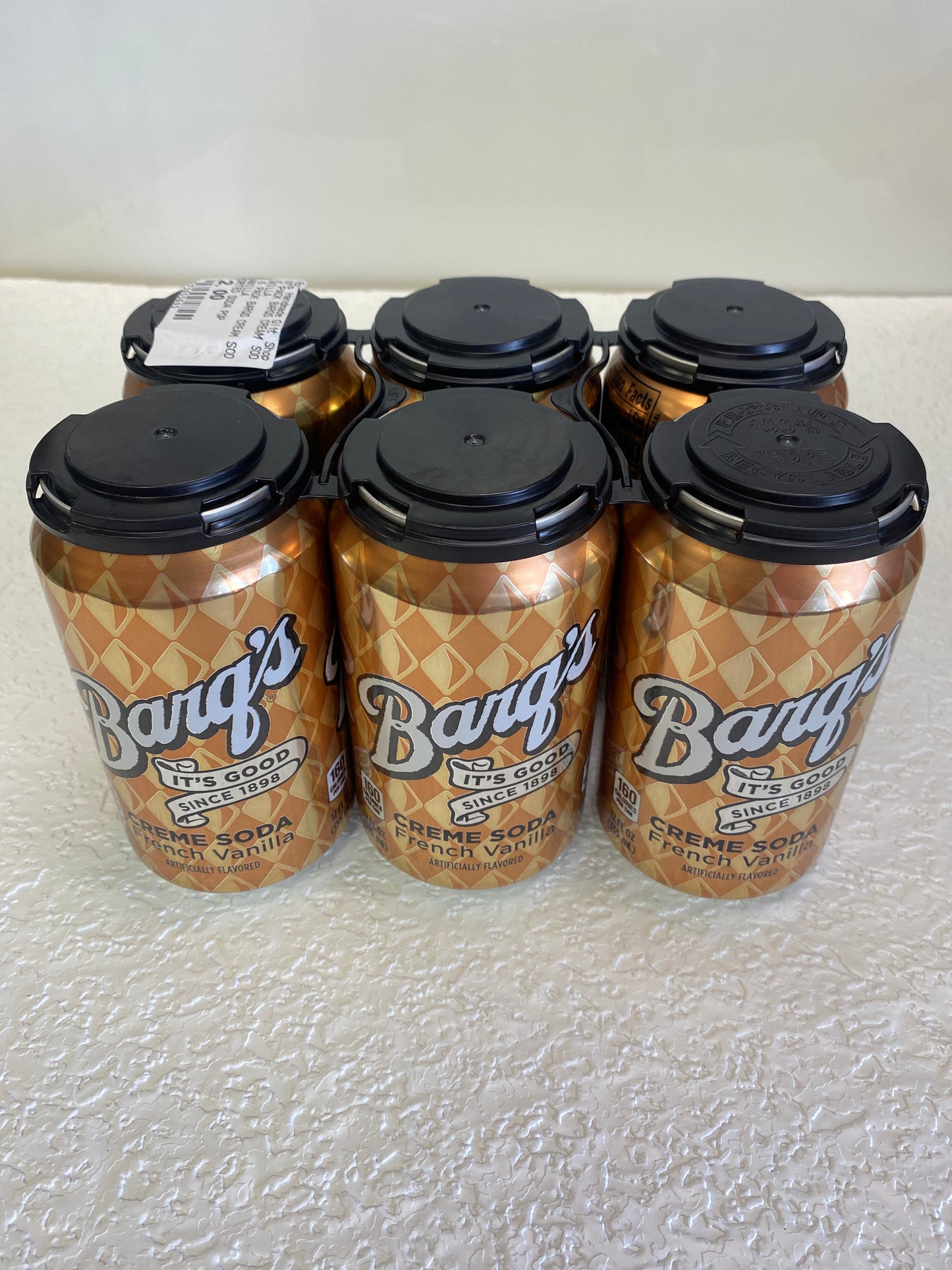 USA 6 PACK BARQS CREAM SODA VANILLA