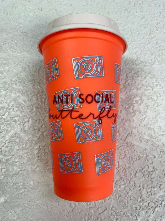ANTI SOCIAL NEON ORANGE CUP