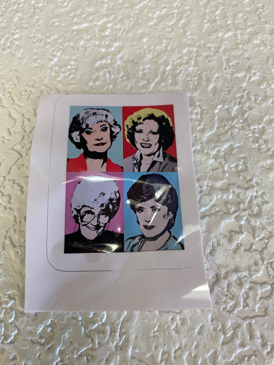 GOLDEN GIRLS VINTAGE POP ART STICKER