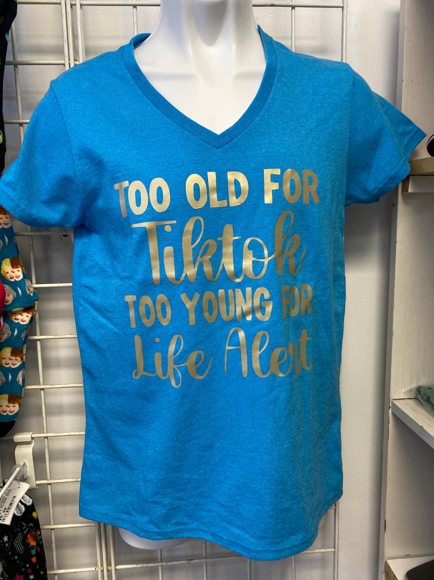 BLUE TOO OLD FOR TIKTOK ADULT SIZE MED