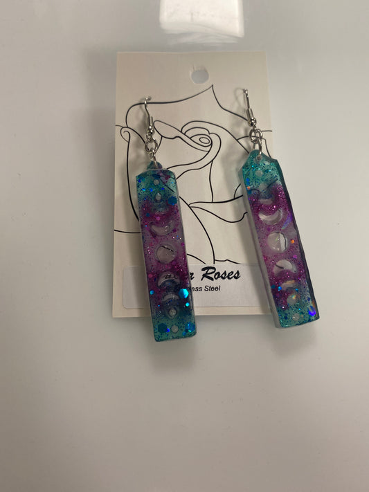 PRIDE MOON DANGLING EARRINGS