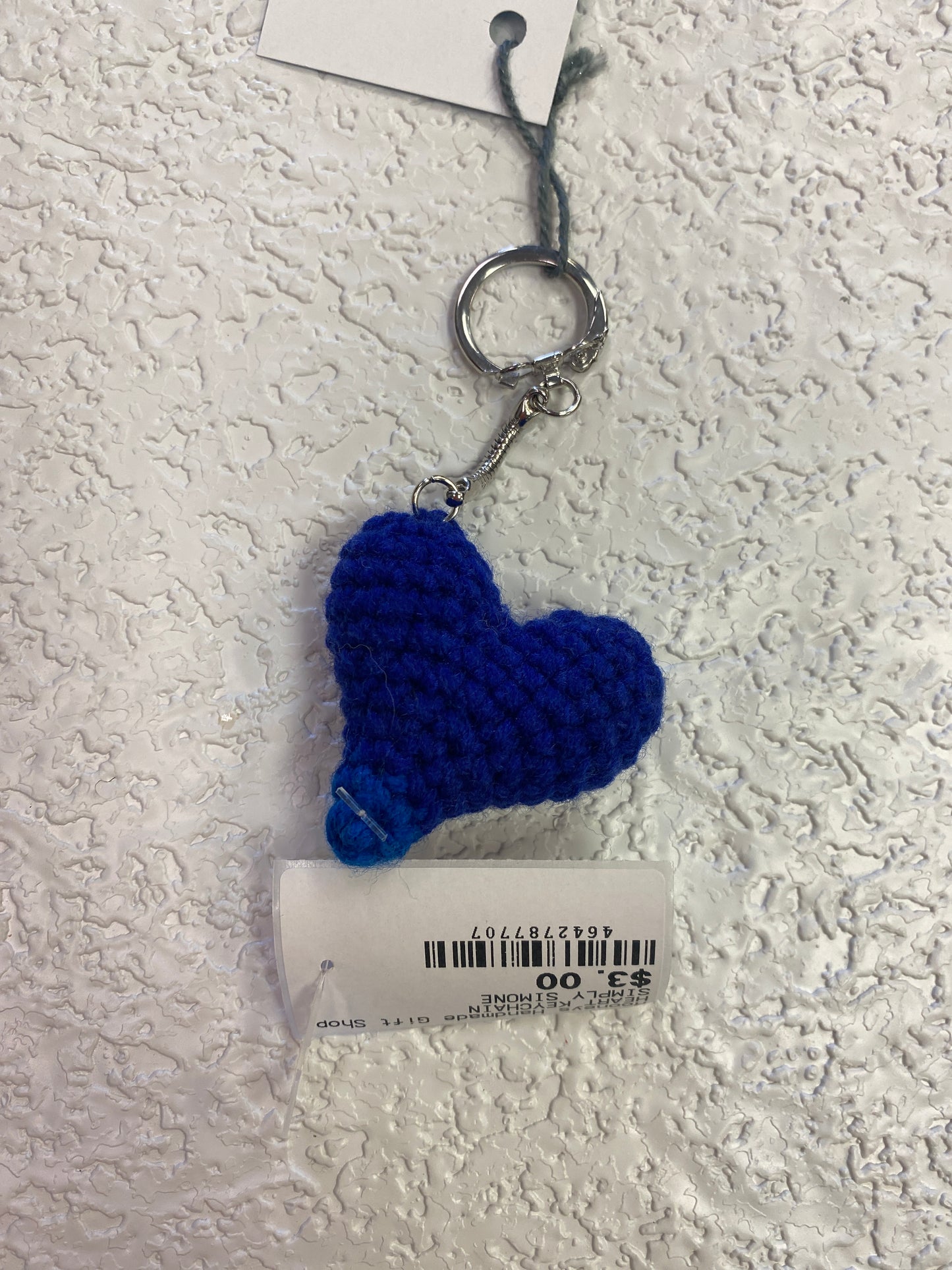 BLUE HEART KEYCHAIN