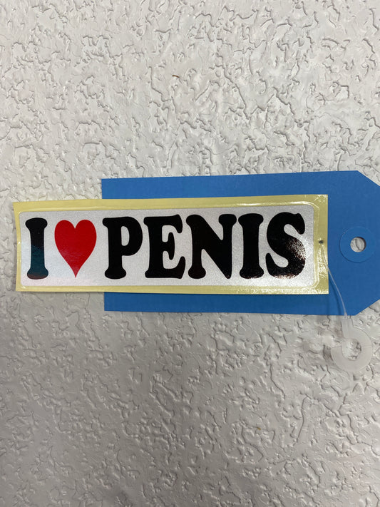 I LOVE PENIS STICKER