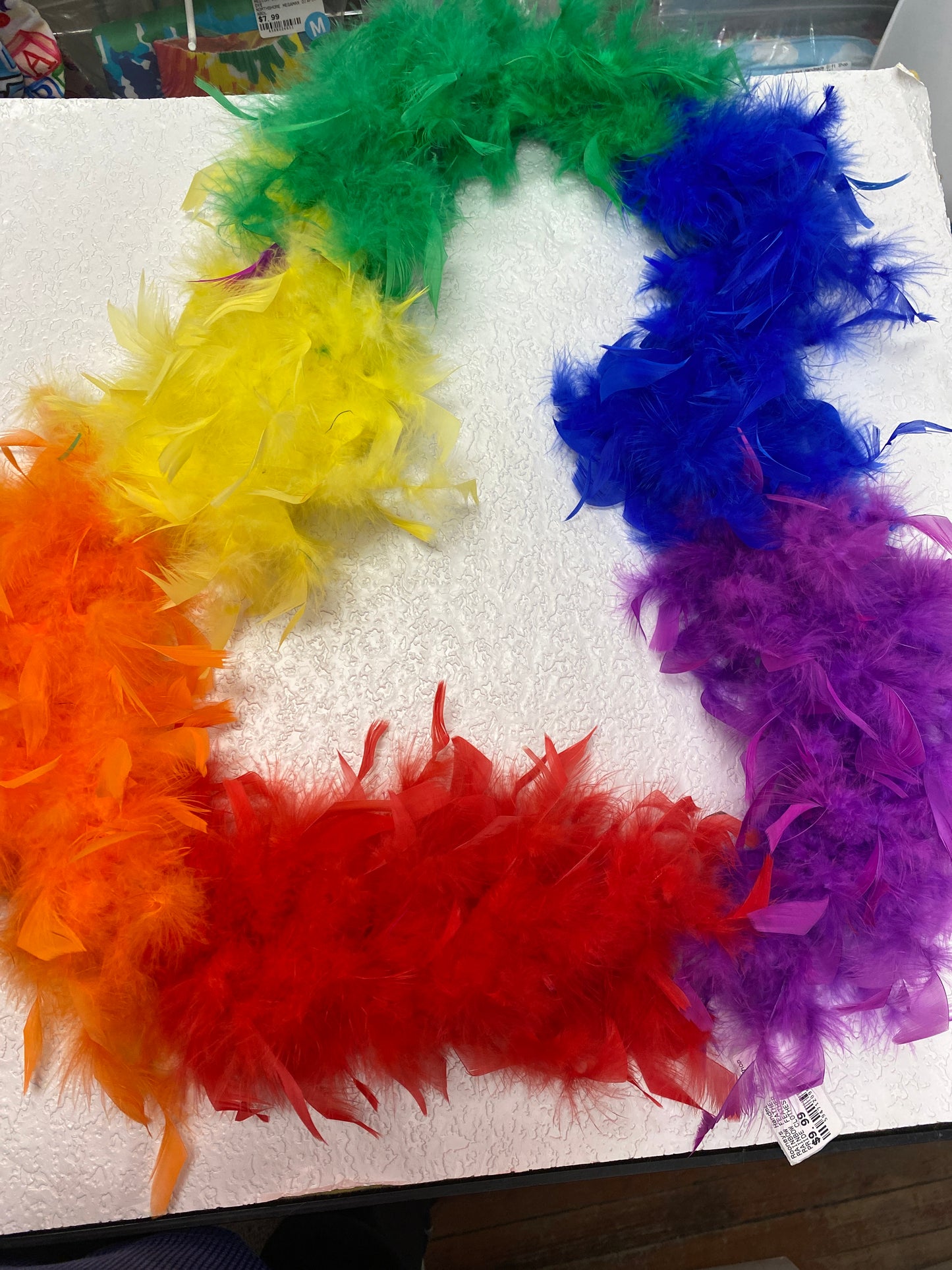 RAINBOW FEATHER BOA