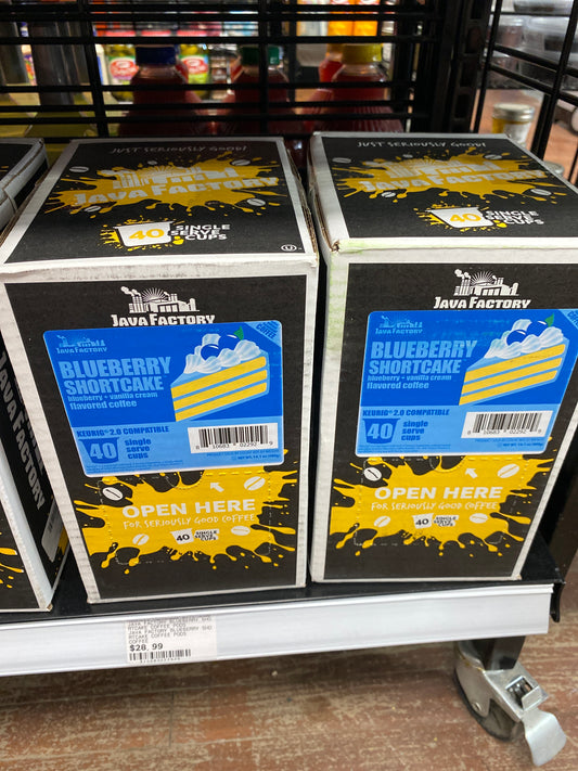 JAVA FACTORY BLUEBERRY SHORTCAKE COFFEE PODS
