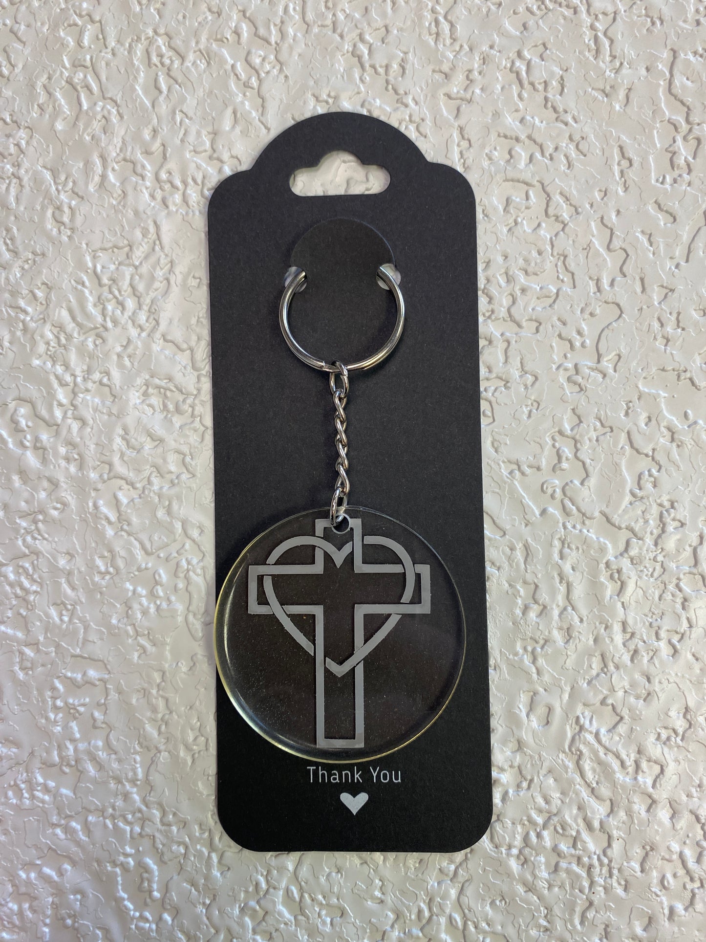 KEYCHAINS CROSS IN HEART
