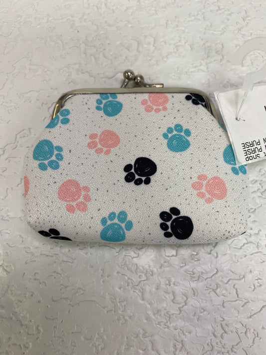 WHITE PINK BLUE COIN PURSE