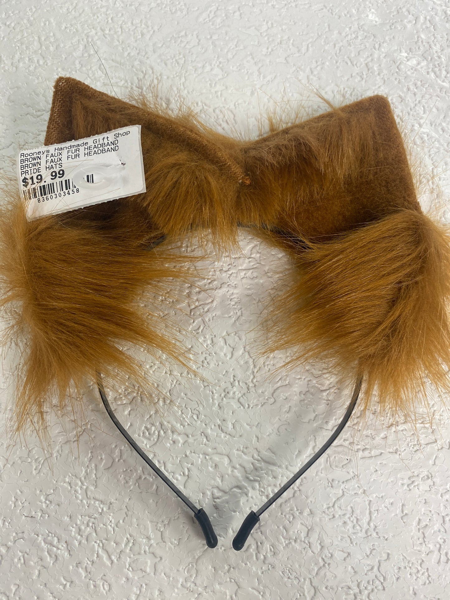 BROWN FAUX FUR HEADBAND
