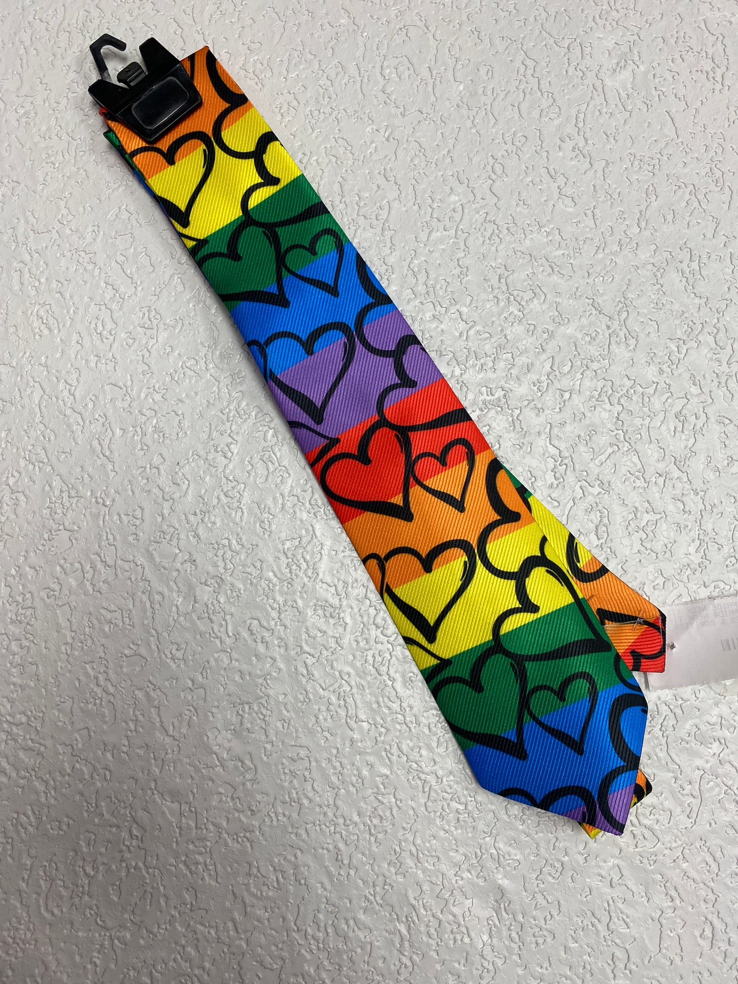 RAINBOW HEART PRIDE NECK TIE