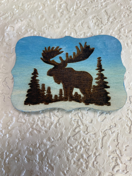 MAGNET MOOSE BLUE SKY FOREST