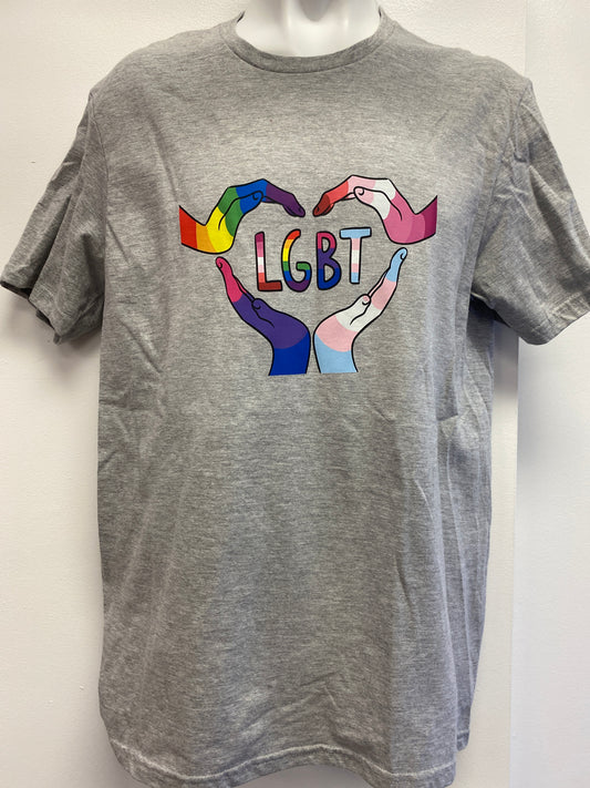 LGBT HANDS PRIDE GREY SHIRT