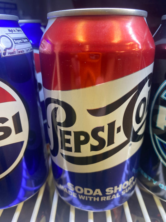 PEPSI COLA SODA SHOP REAL SUGAR SINGLE CAN