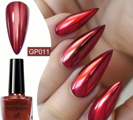 NAIL POLISH METALLIC RED