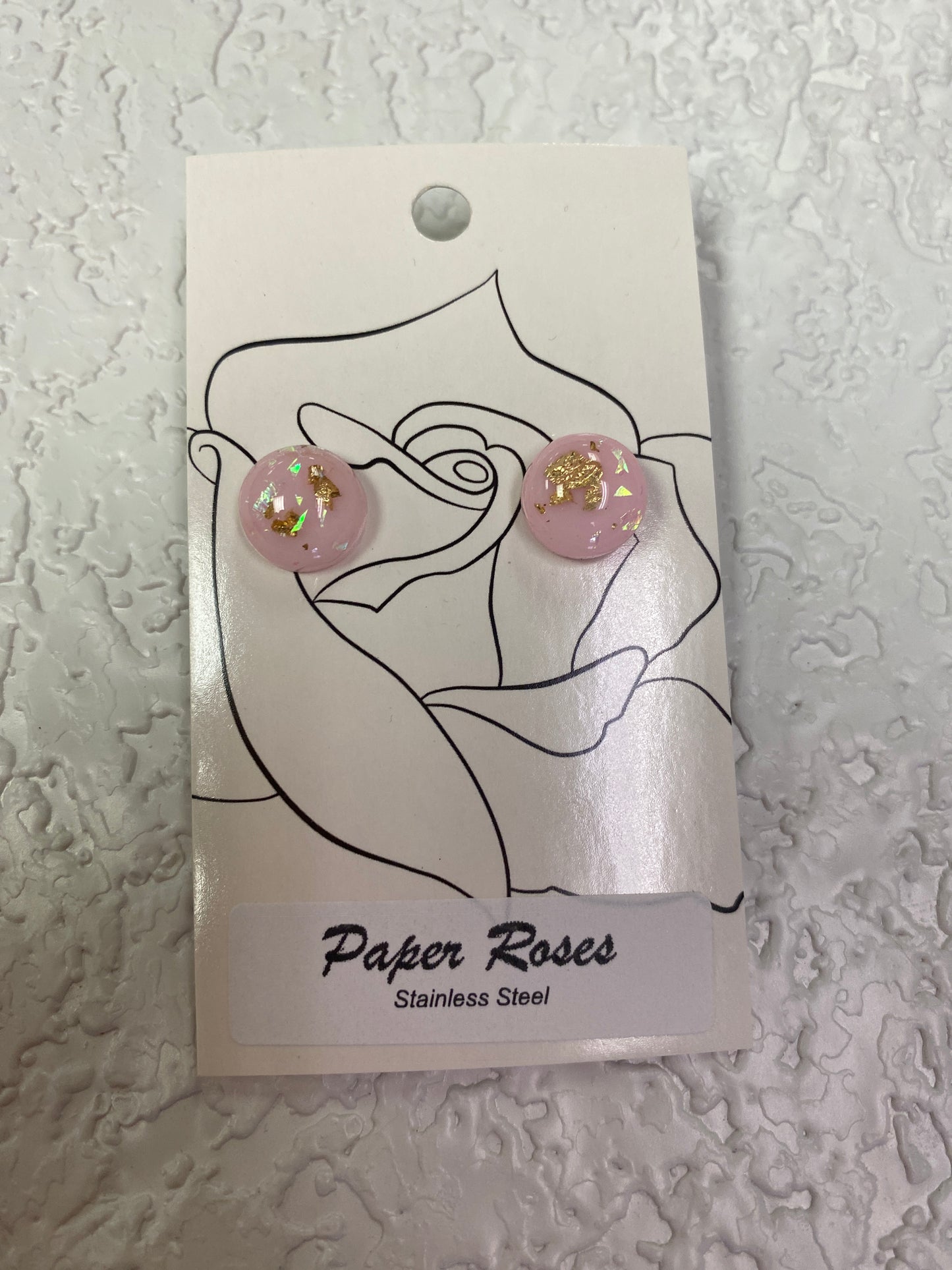PINK RESIN EARRINGS