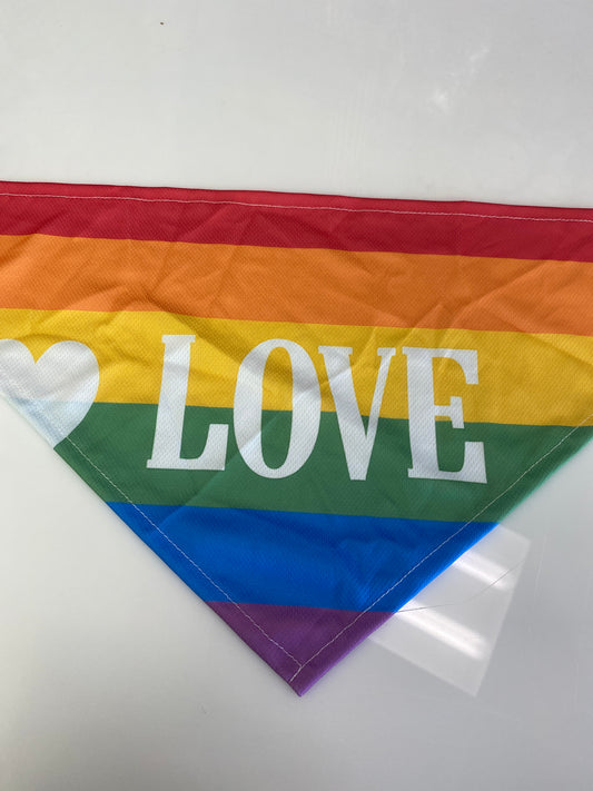 LOVE LETTER & RAINBOW DOG SCARF
