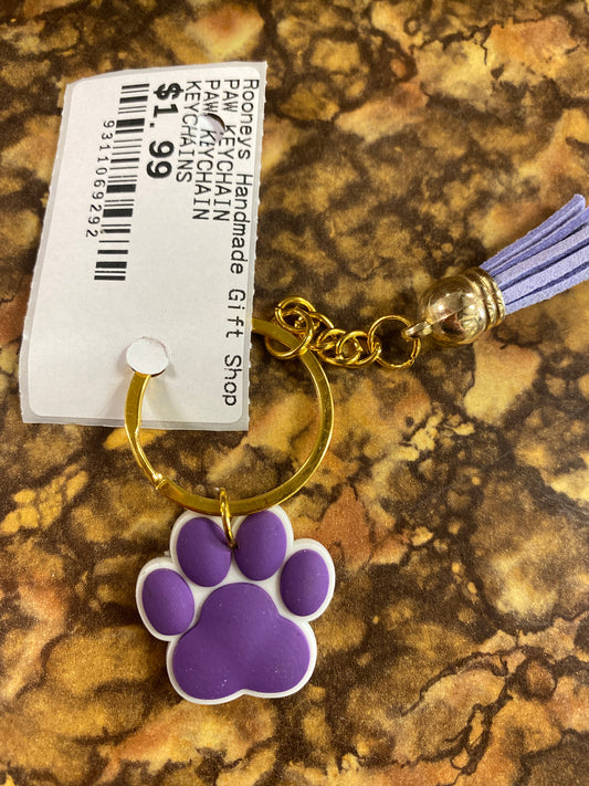 PAW KEYCHAIN PURPLE
