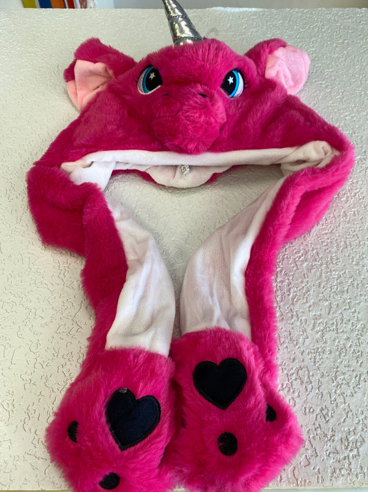 ROSE RED UNICORN PUMP HAT