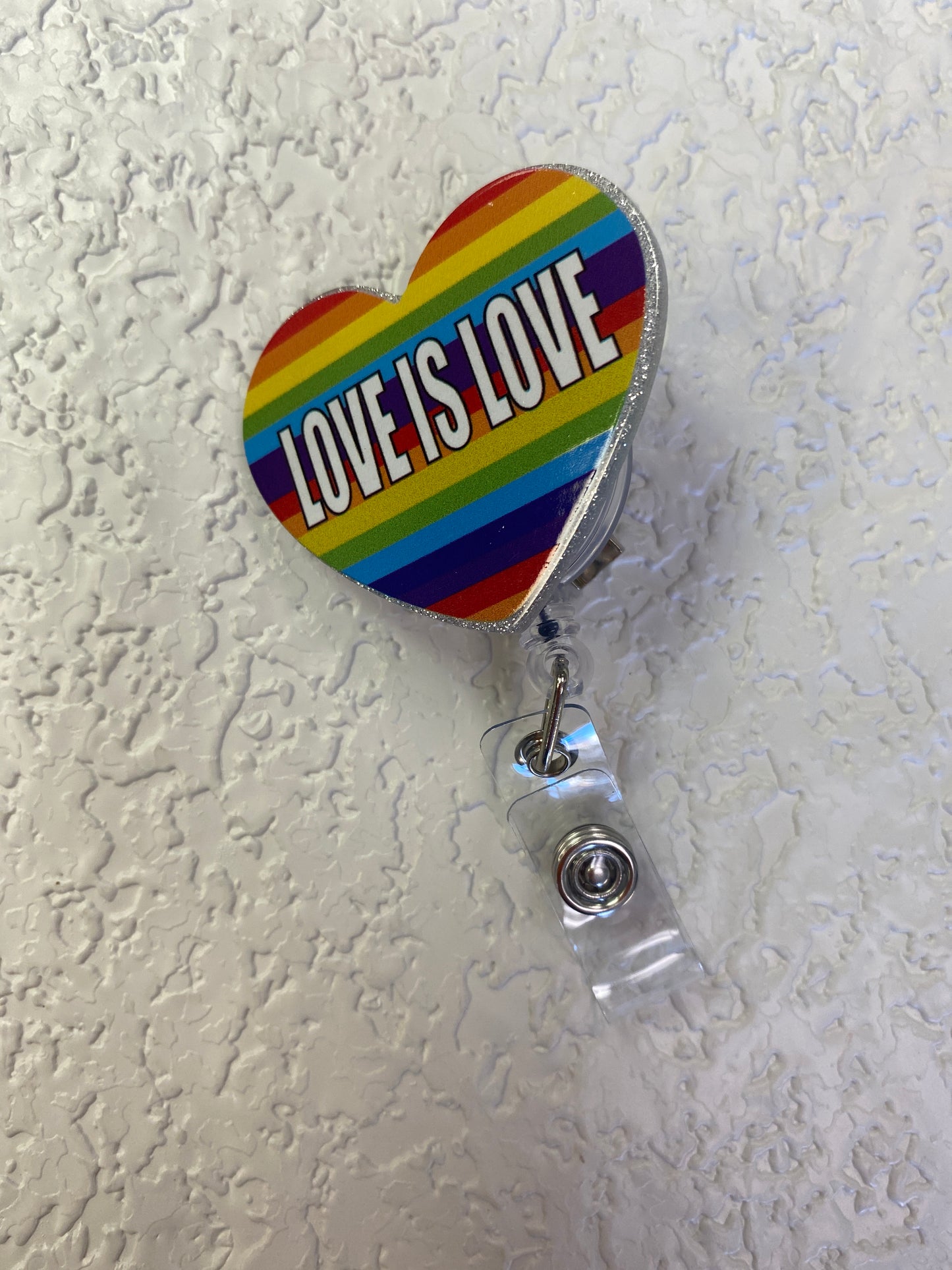 LOVE IS LOVE BADGE HOLDER