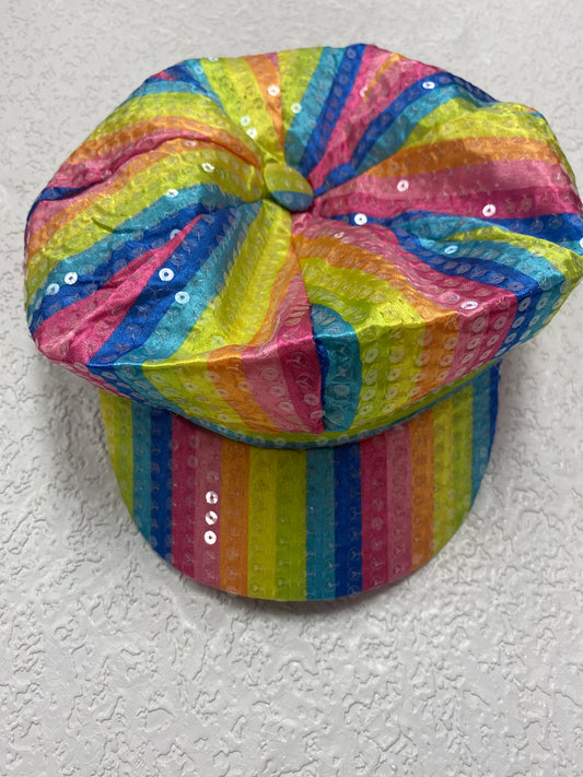 RAINBOW SEQUIN BERET