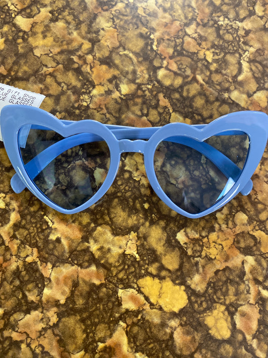 HEART POINT GLASSES PURPLE BLUE