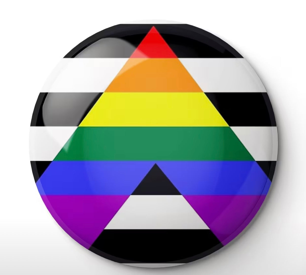 STRAIGHT ALLY FLAG BUTTON