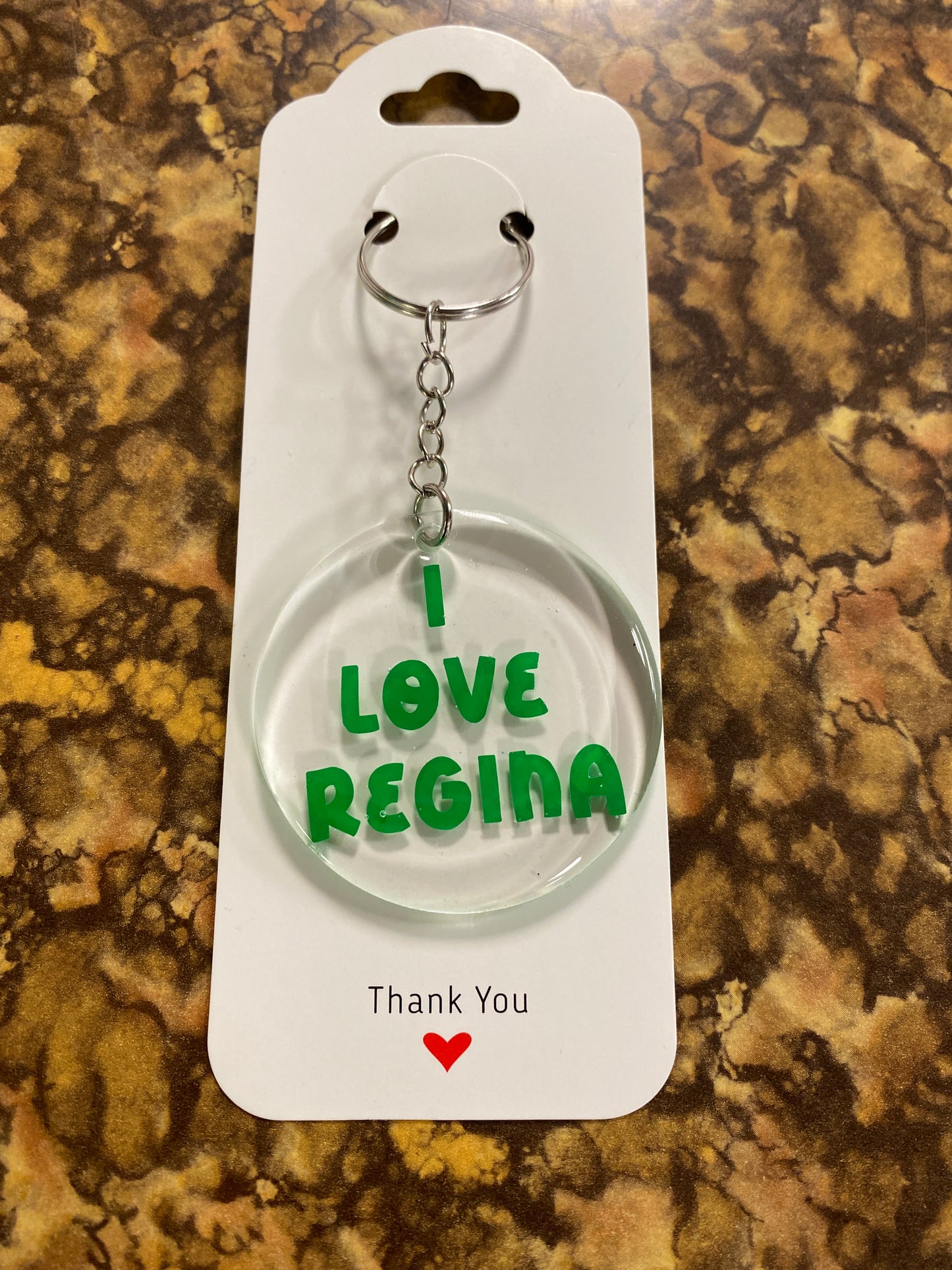 KEYCHAIN I LOVE REGINA GREEN