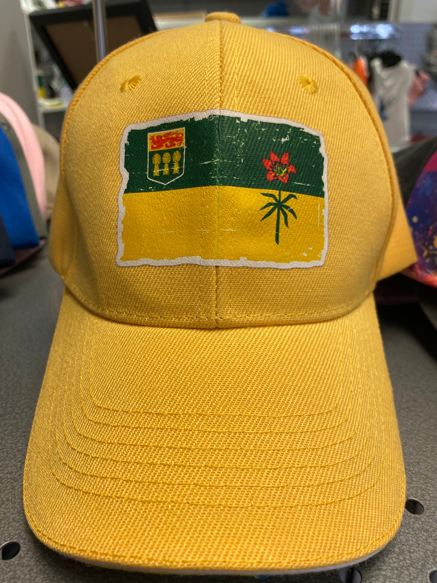 SASK FLAG YELLOW HAT