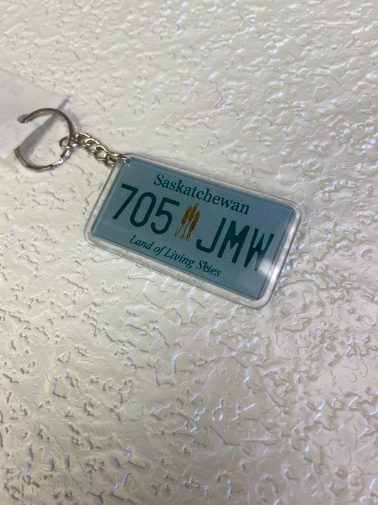 KEYCHAIN SASK LICENSE PLATE