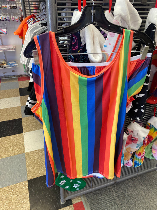 RAINBOW SHORTS AND TANK XXL