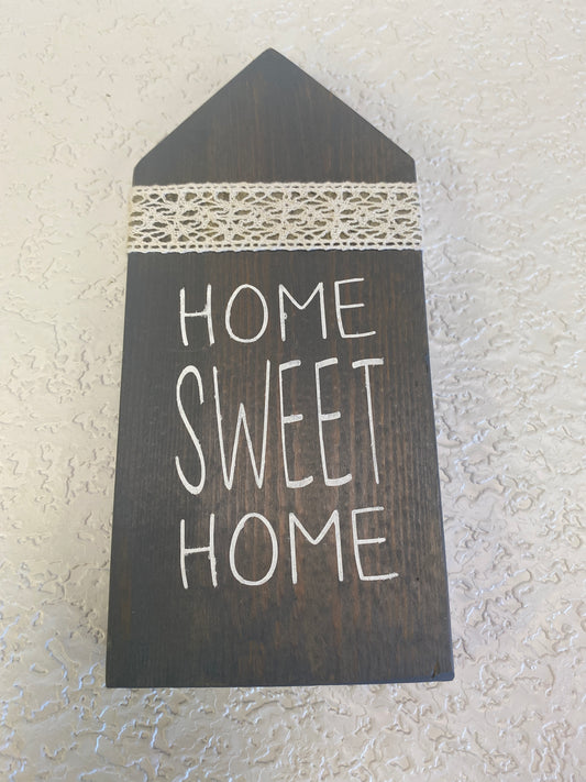 HOME SWEET HOME GREY WOOD DECOR