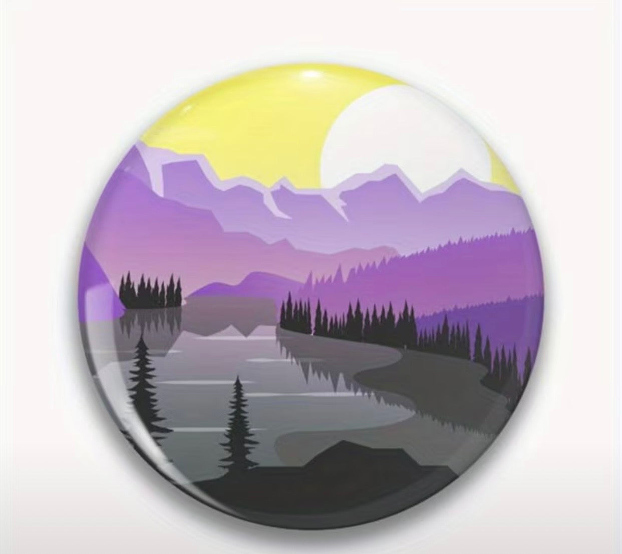 NONBINARY PRIDE LANDSCAPE BUTTON
