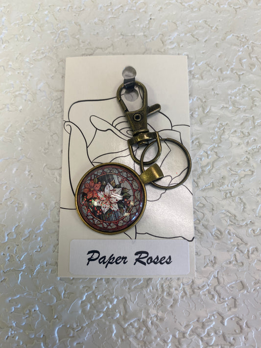 FLOWER BRONZE KEYCHAIN