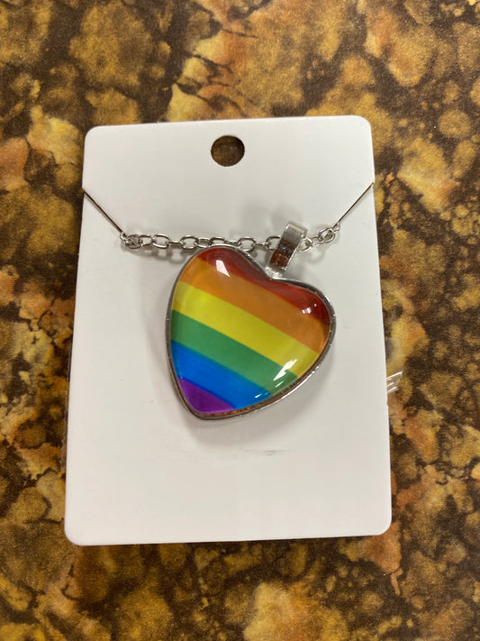RAINBOW PRIDE HEART NECKLACE
