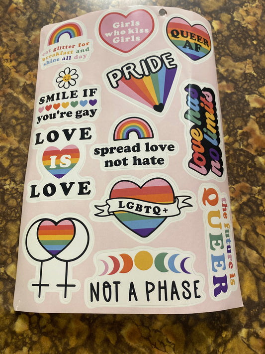 PRIDE STICKER SHEET