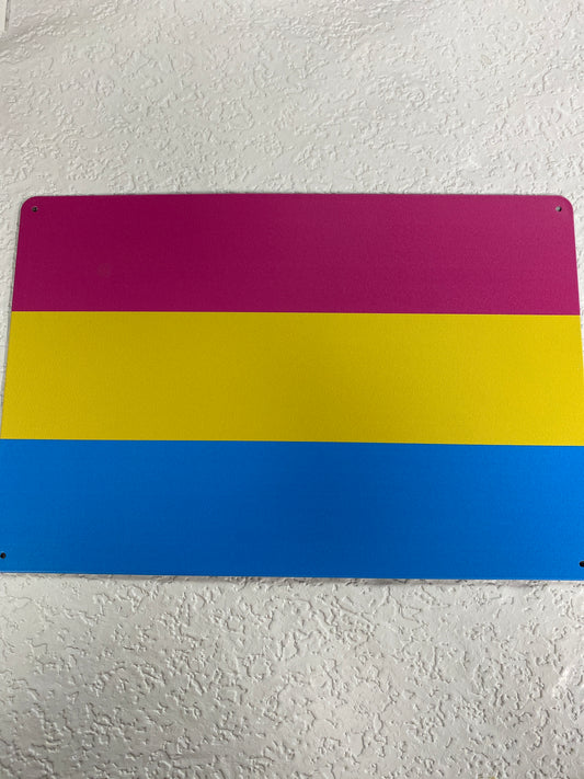 METAL TIN PANSEXUAL PRIDE FLAG