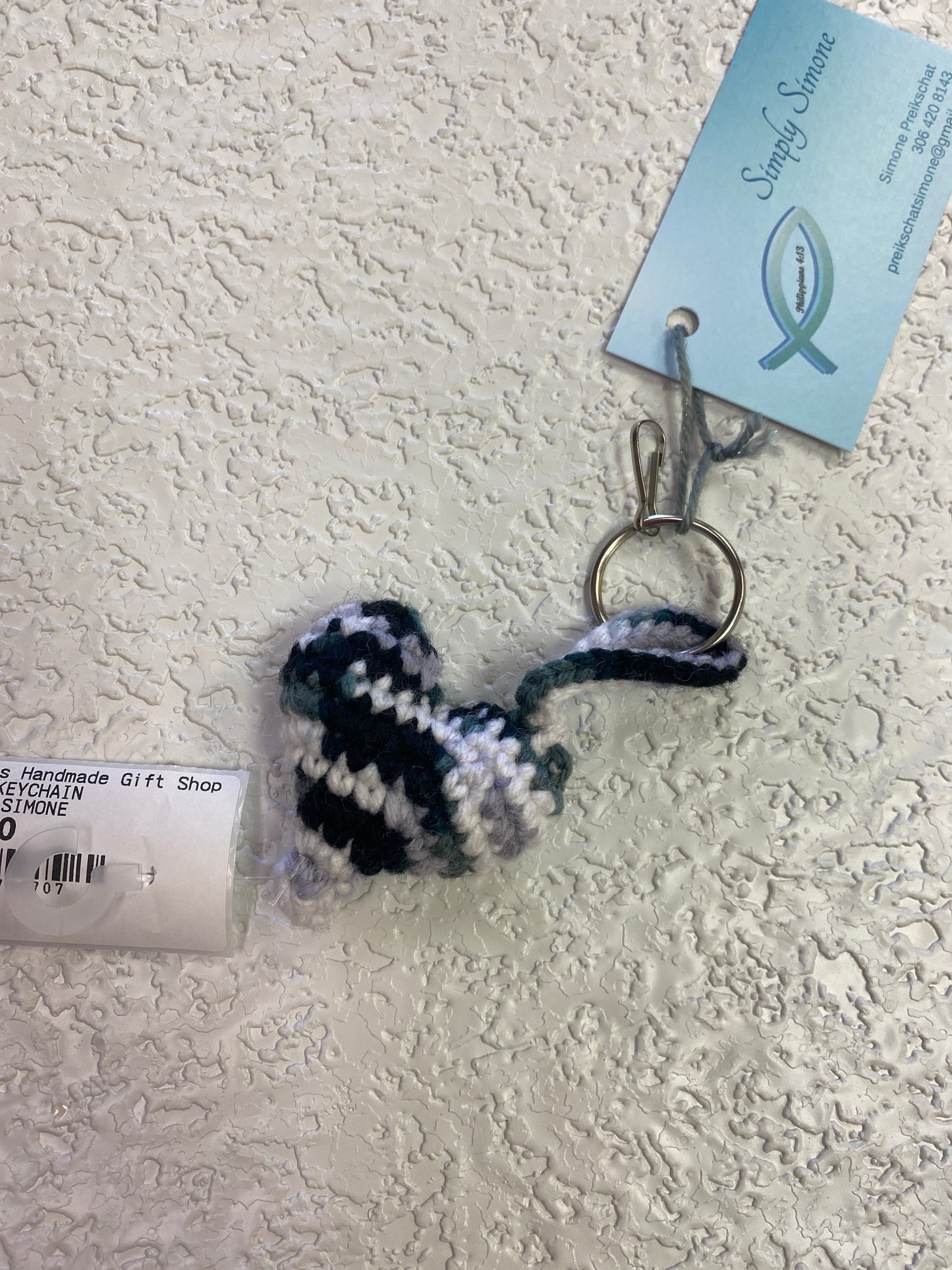 MIXED COLORS HEART KEYCHAIN