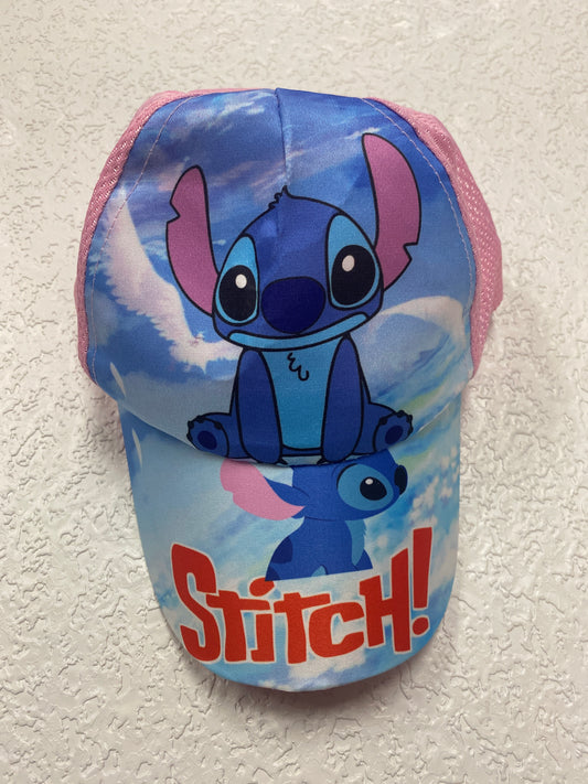 BLUE AND PINK STITCH KIDS HAT
