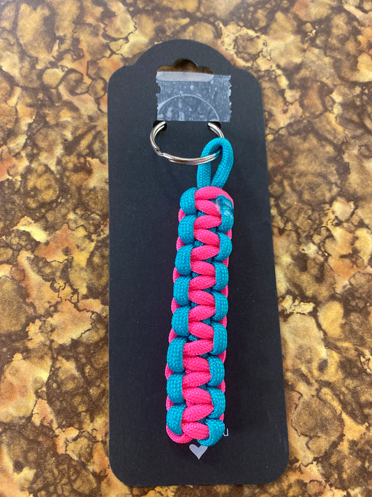 Paracord small cobra teal pink