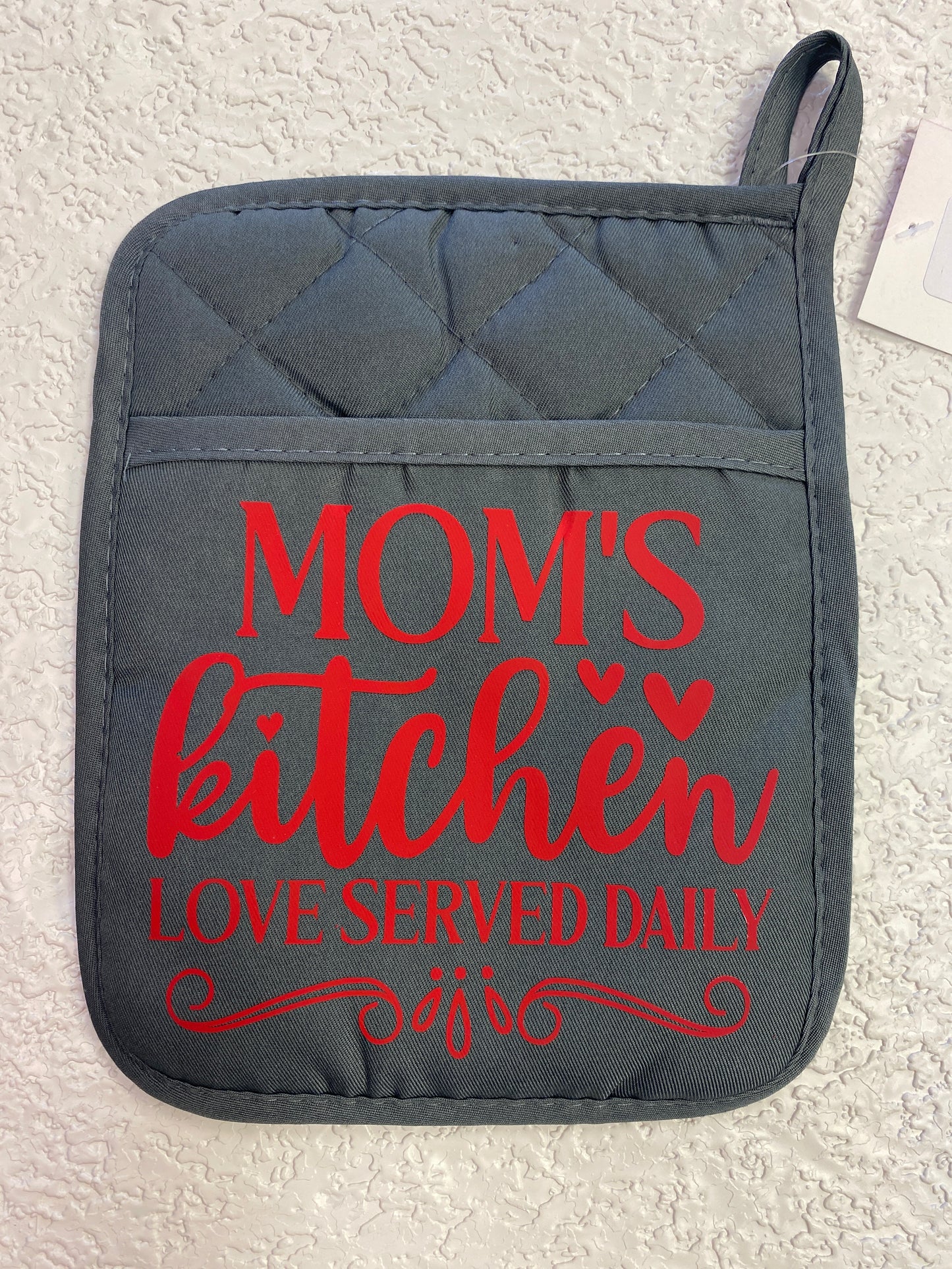 GREY HOT POT HOLDERS MOMS KITCHEN