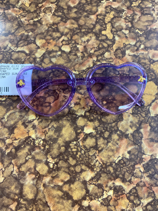 HEART SHAPED SUN GLASSES PURPLE PINK