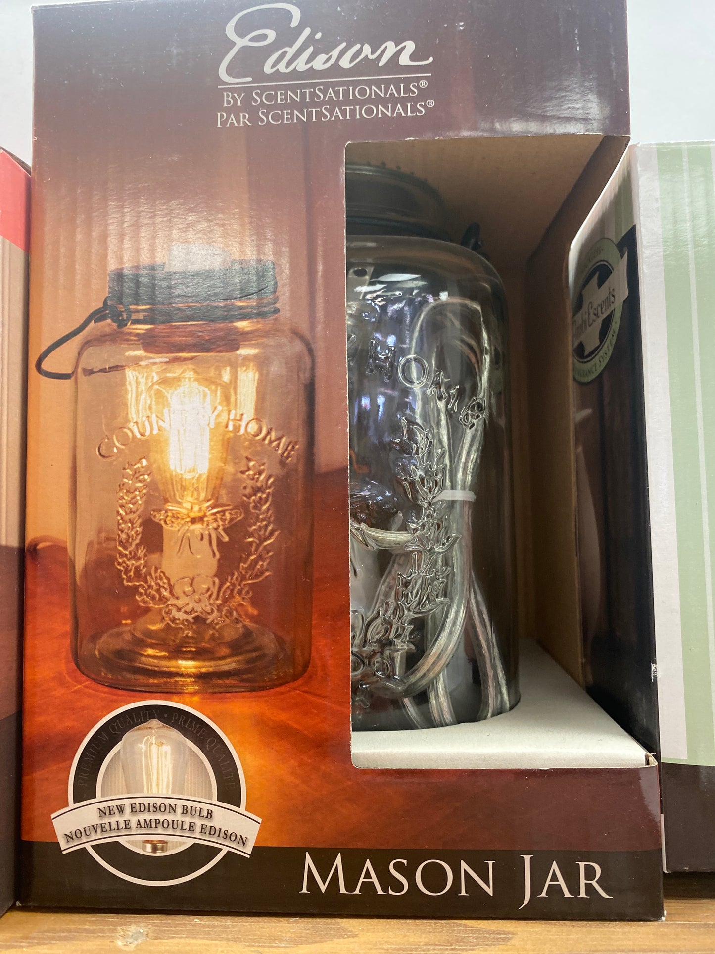Mason jar edison scent warmer