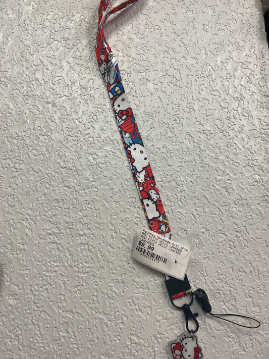 RED KITTY HELLO LANYARD