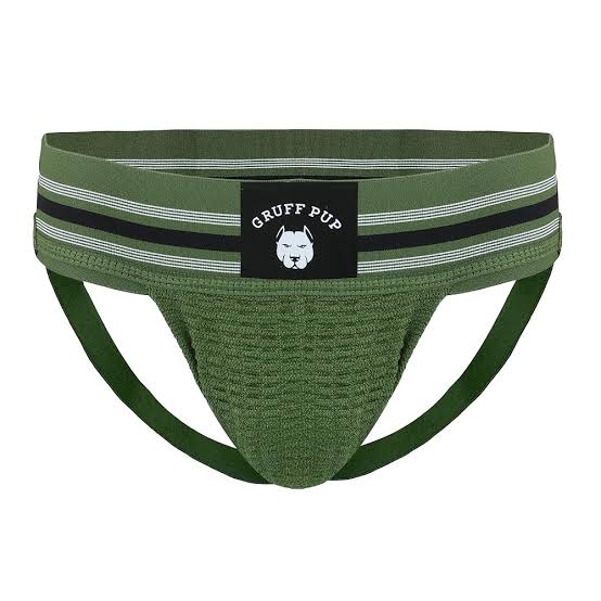 GRUFF PUP ARMY GREEN QUARTERBACK JOCK
