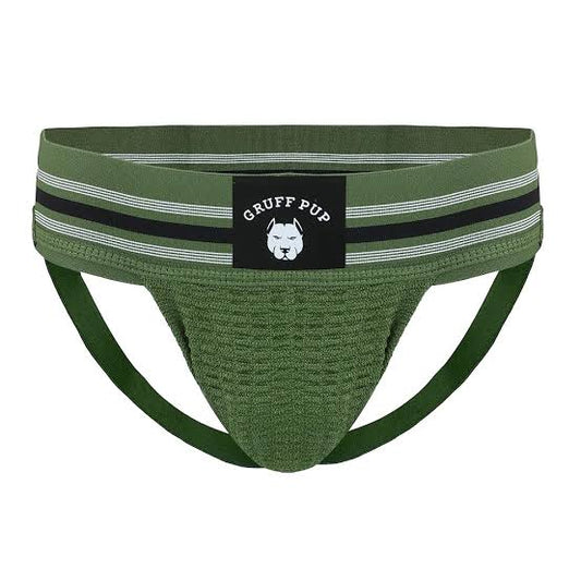GRUFF PUP ARMY GREEN QUARTERBACK JOCK