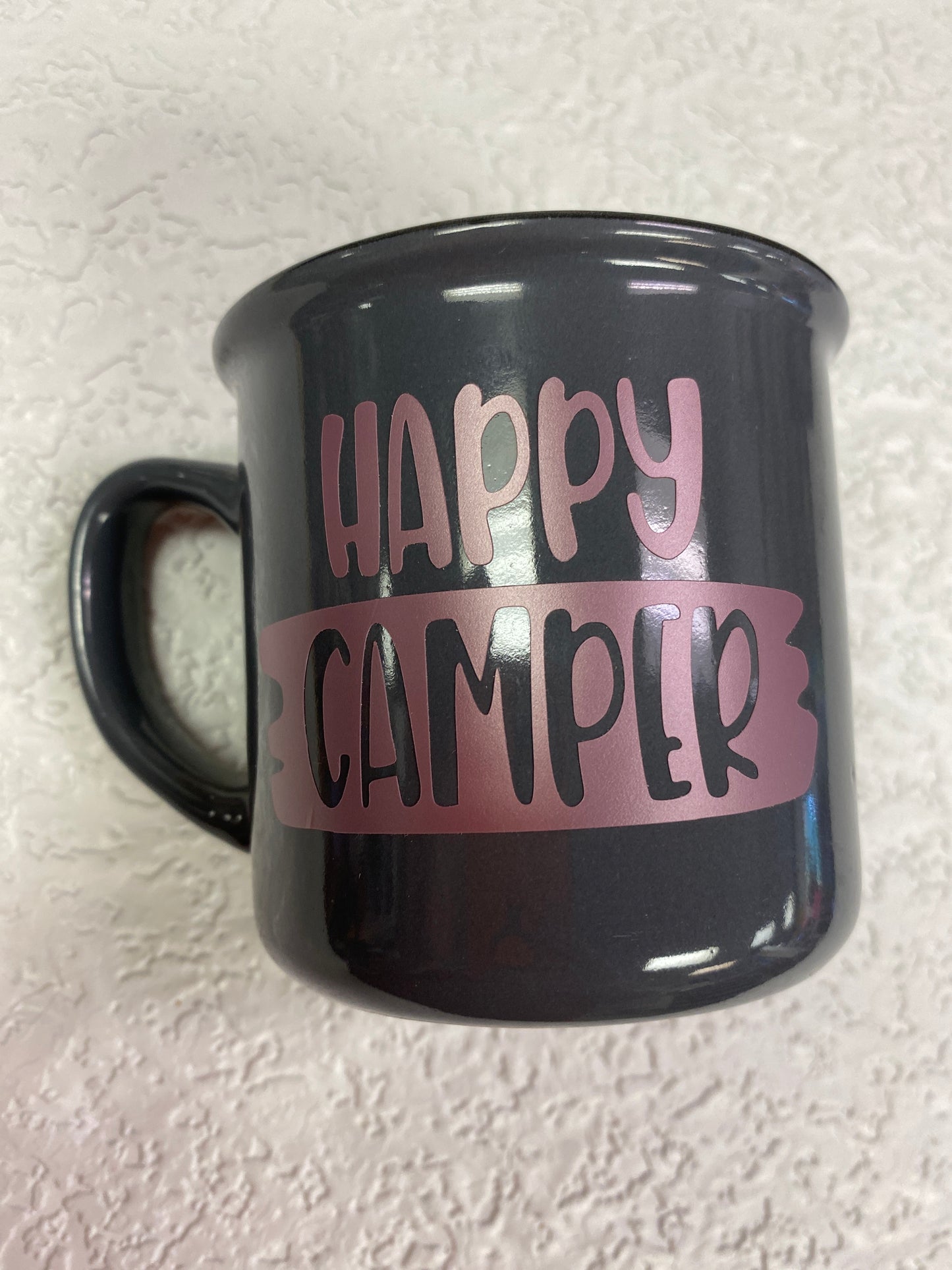 HAPPY CAMPER GREY MUG