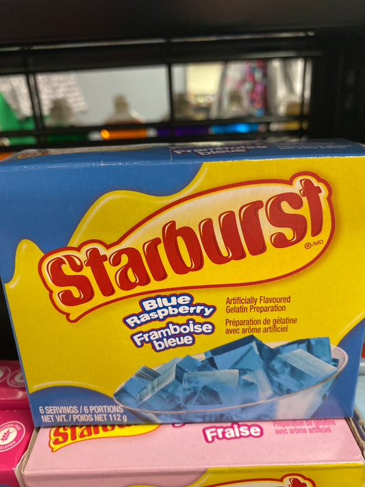 STARBURST BLUE RASP JELLO MIX