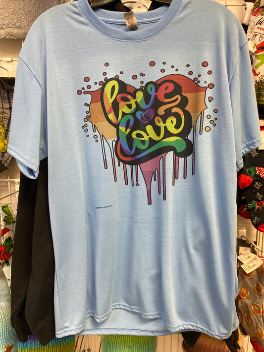 LOVE IS LOVE T SHIRT LARGE